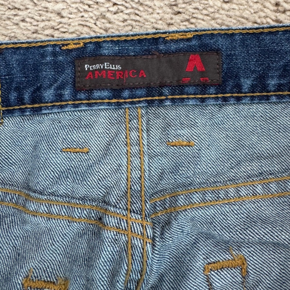 Perry Ellis America Jeans Men (36x29 Actual) Blue Denim Relaxed Fit Cotton Pant‎ - Picture 5 of 12